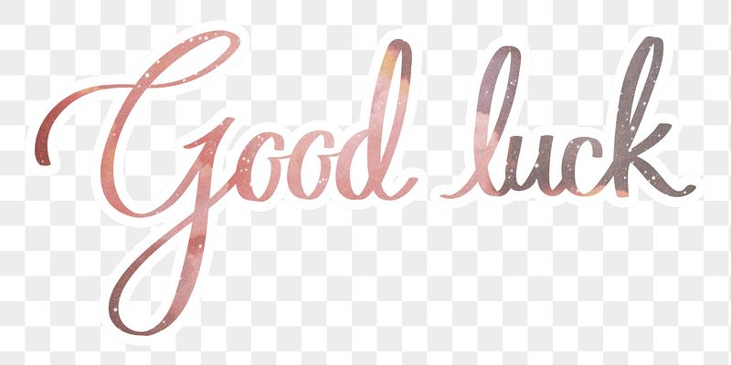 Good luck png word, pastel | Free PNG - rawpixel