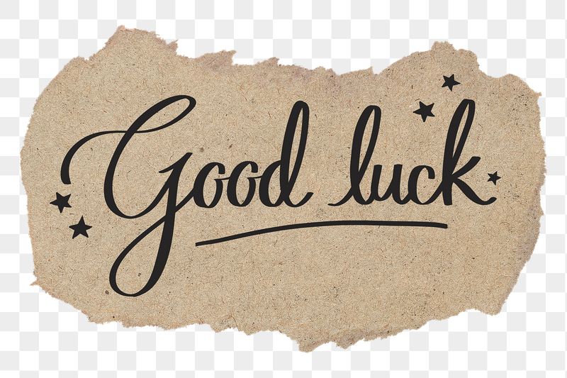 Good luck png word, ripped | Free PNG - rawpixel