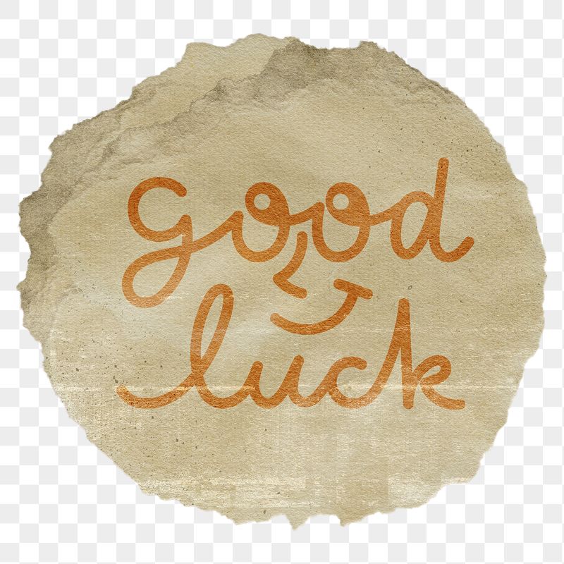 Good luck png word sticker, | Free PNG - rawpixel