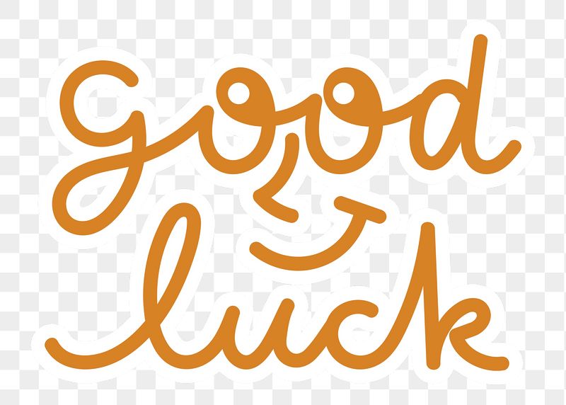 Good luck png word sticker | Free PNG - rawpixel