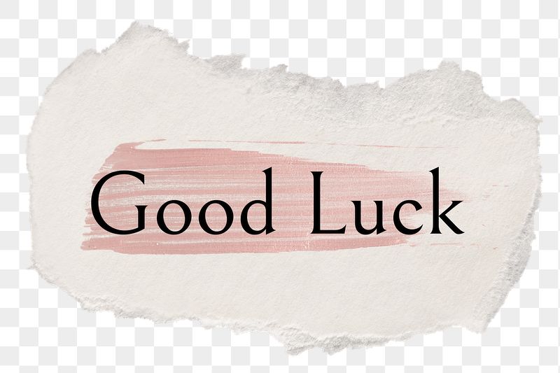Good luck png word sticker | Free PNG - rawpixel