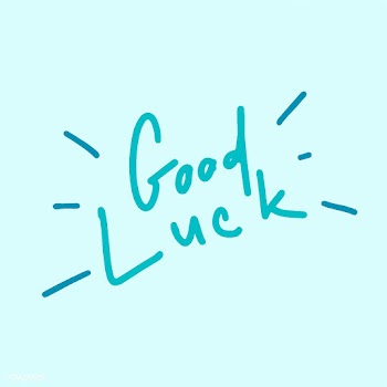 Good luck typography vector in blue | Free stock vector - 472367