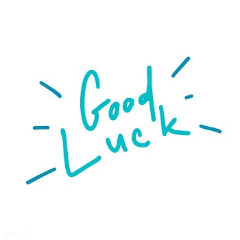 Good luck typography vector in blue | Free stock vector - 472375