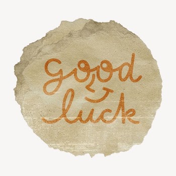 Good luck word sticker, ripped | Free PSD - rawpixel