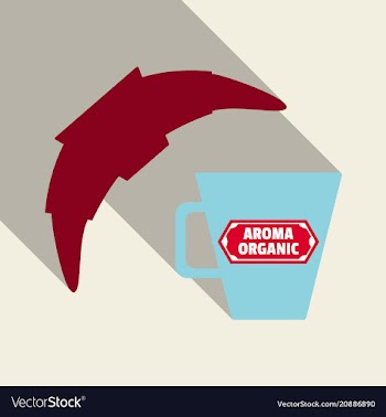 Good morning croissant and coffee vector image