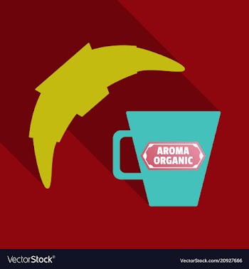 Good morning croissant and coffee vector image