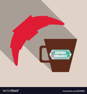 Good morning croissant and coffee vector image