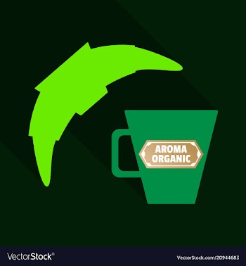 Good morning croissant and coffee vector image