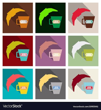 Good morning croissant and coffee vector image