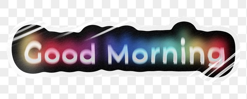Good morning png word sticker, | Free PNG - rawpixel