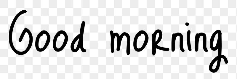 Good morning word png, simple | Free PNG - rawpixel