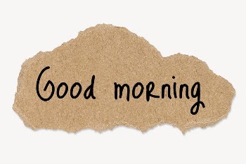 Good morning word typography, torn | Free PSD - rawpixel