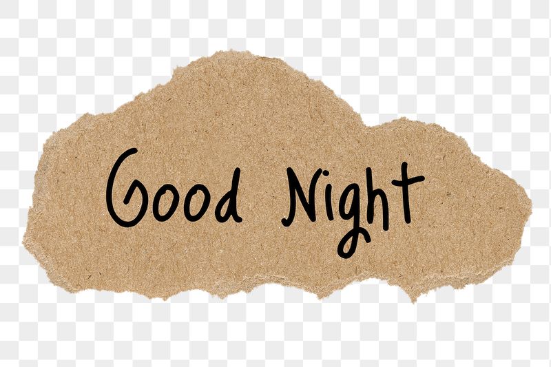 Good night png word, torn | Free PNG - rawpixel