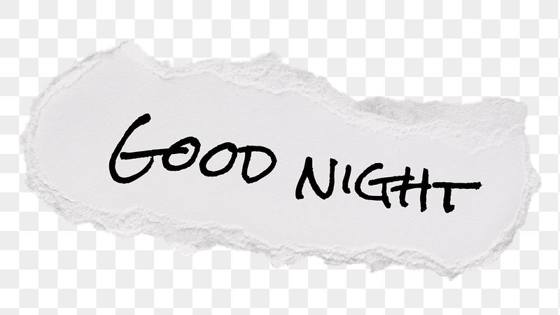 Good night png word, typography | Free PNG - rawpixel