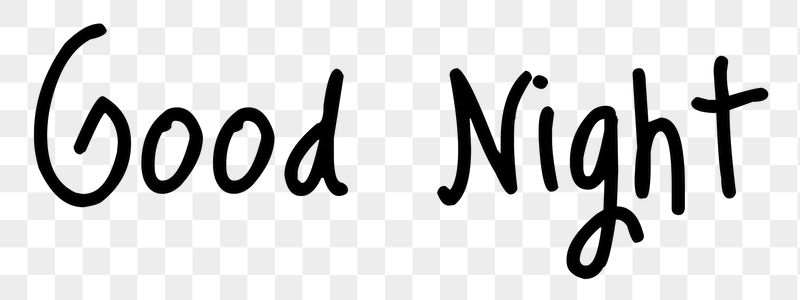 Good night word png, simple | Free PNG - rawpixel