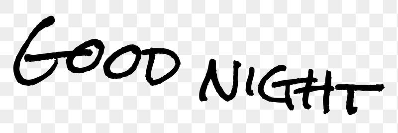 Good night word png, simple | Free PNG - rawpixel