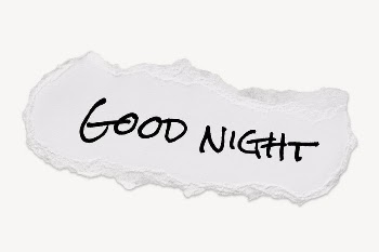 Good night word, typography on ripped | Free PSD - rawpixel