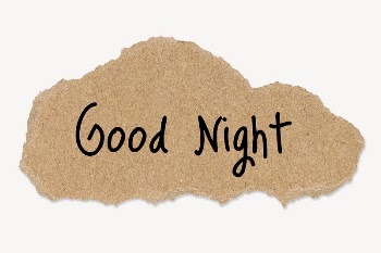 Good night word typography, torn | Free PSD - rawpixel