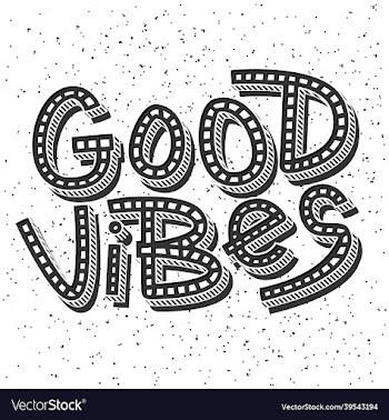 good vibes black and white vintage poster