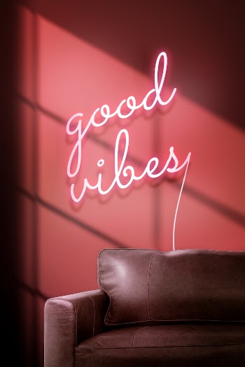 Good vibes neon sign mockup | Free PSD Mockup - rawpixel