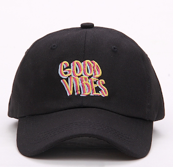 GOOD VIBES TRIPPY BLACK HAT – 3Hclothing