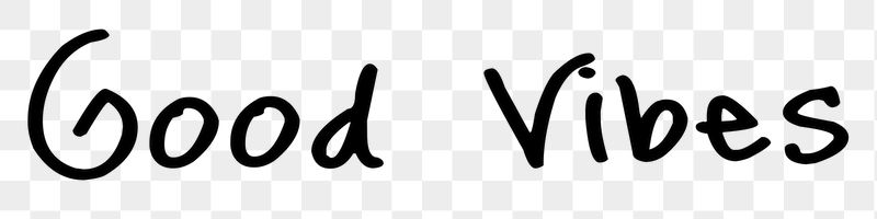 Good vibes word png, simple | Free PNG - rawpixel