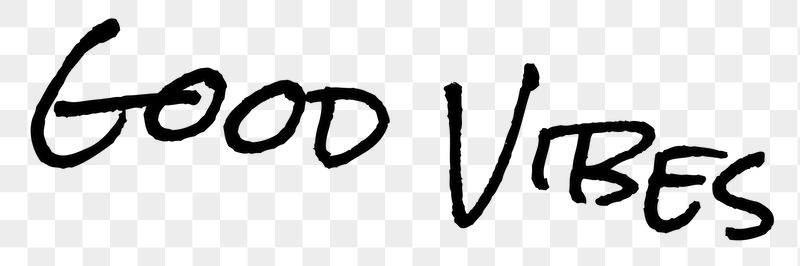 Good vibes word png, simple | Free PNG - rawpixel