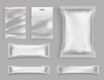 Goods polyethylene packaging types Free Vector