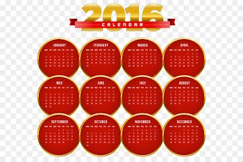 Google Calendar - Transparent Red 2016 Calendar PNG Image 