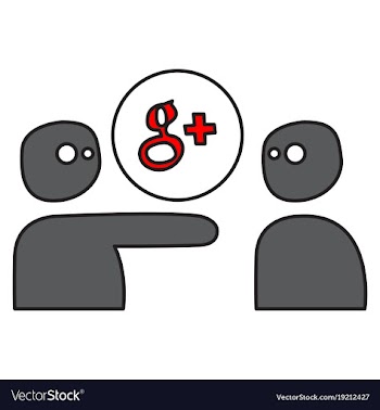 Google plus icon on background vector image