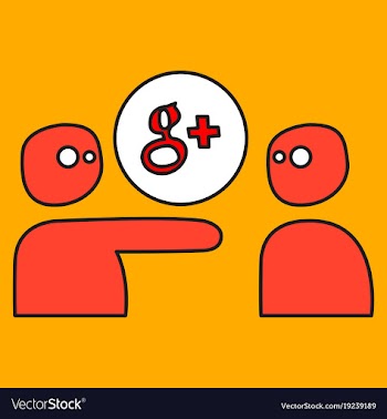 Google plus icon on background vector image