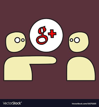Google plus icon on background vector image