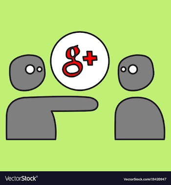 Google plus icon on background vector image