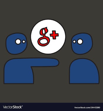 Google plus icon on background vector image