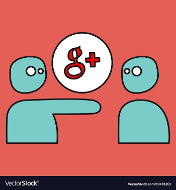 Google plus icon on background vector image