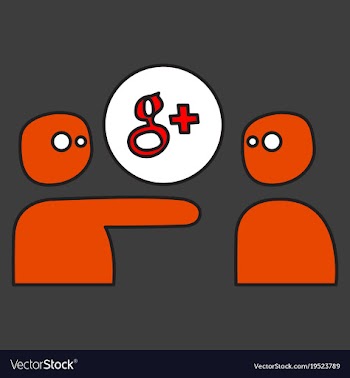 Google plus icon on background vector image