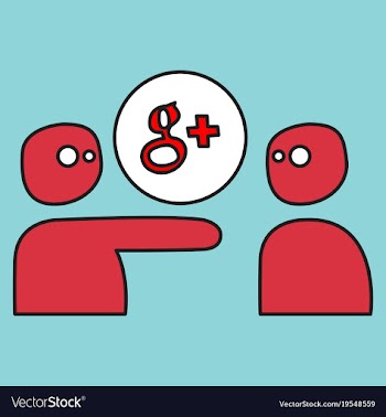 Google plus icon on background vector image