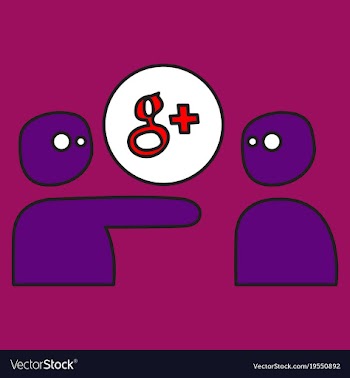 Google plus icon on background vector image