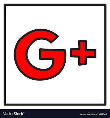 Google plus icons on background vector image