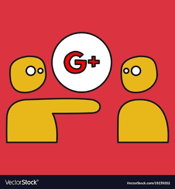 Google plus icons on background vector image