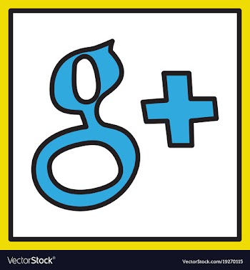 Google plus icons on background vector image