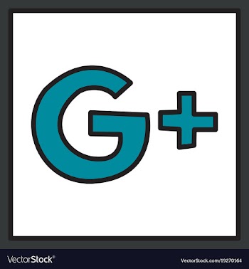 Google plus icons on background vector image