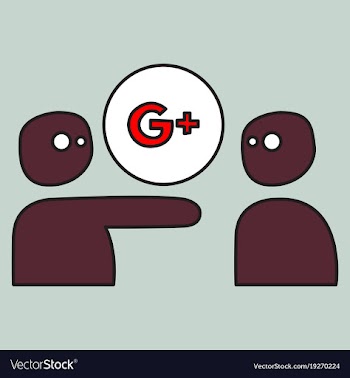 Google plus icons on background vector image