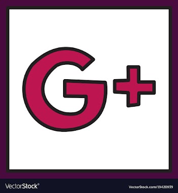 Google plus icons on background vector image
