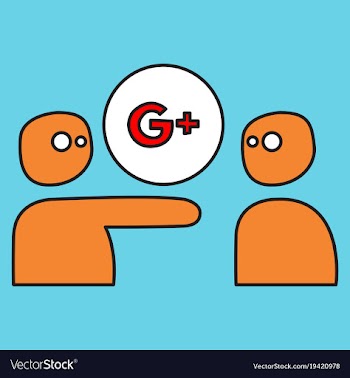 Google plus icons on background vector image