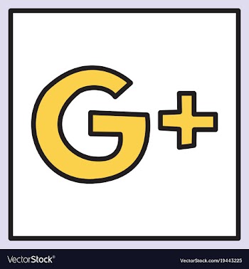 Google plus icons on background vector image