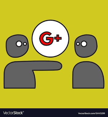 Google plus icons on background vector image