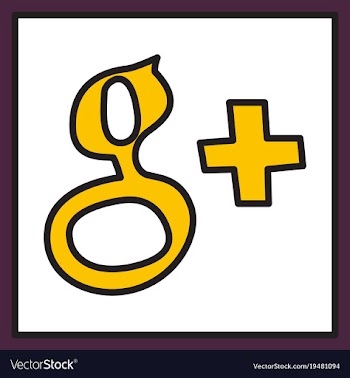 Google plus icons on background vector image