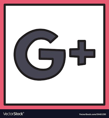Google plus icons on background vector image