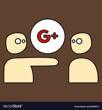Google plus icons on background vector image